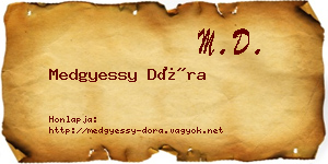 Medgyessy Dóra névjegykártya