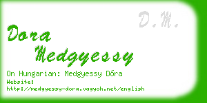 dora medgyessy business card